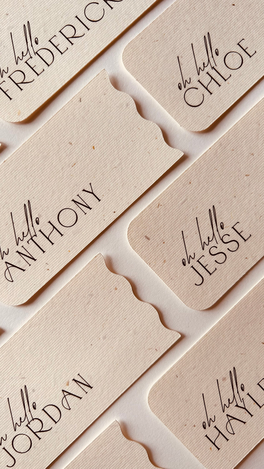 Side Wave Placecards