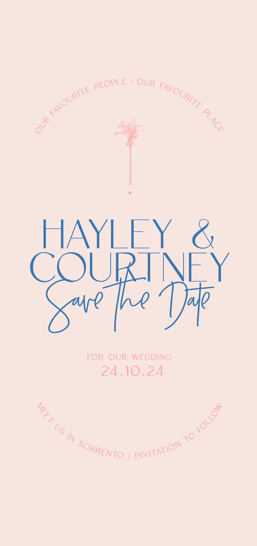 Digital E-vite: Our Favourite Place Save the date