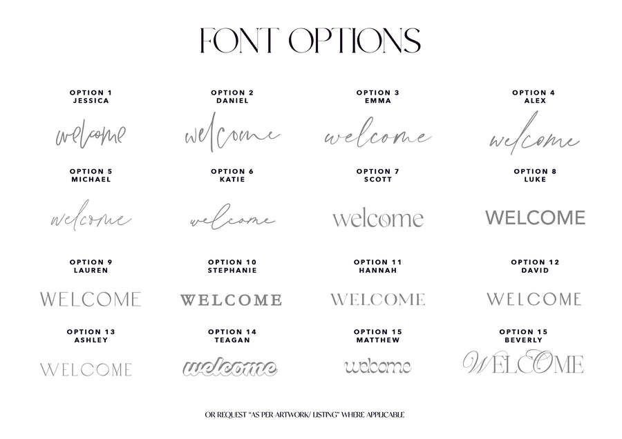 Double Arch Menu - single sided