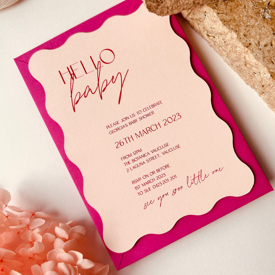 Wave Baby Shower Invitation