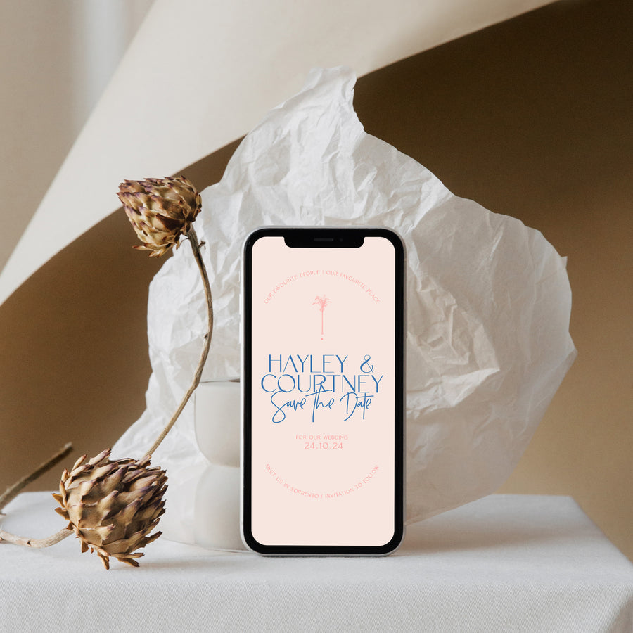 Digital E-vite: Our Favourite Place Save the date