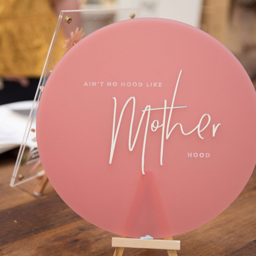 30cm Frosted Pink Acrylic 